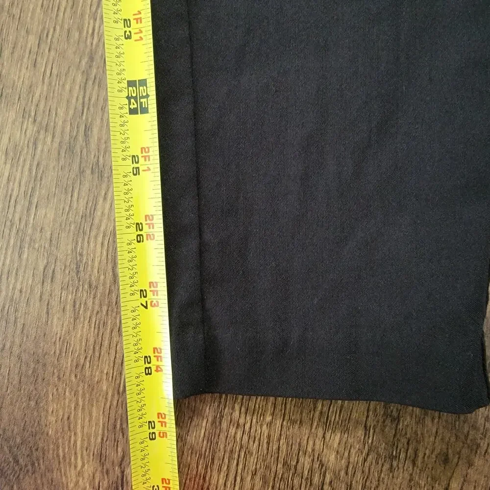 Michael Kors Stretch Skinny Dress Pants Sz M Black Neutral Office Elastic Waist